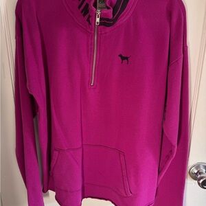Victoria's Secret Fuchsia Half-Zip Sweater